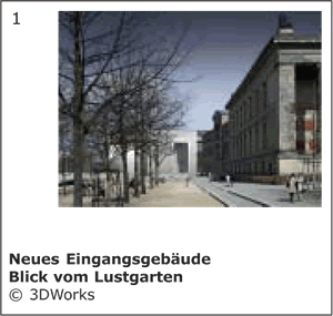 Der Masterplan Museumsinsel - Neues Eingangsgebäude / Blick vom Lustgarten